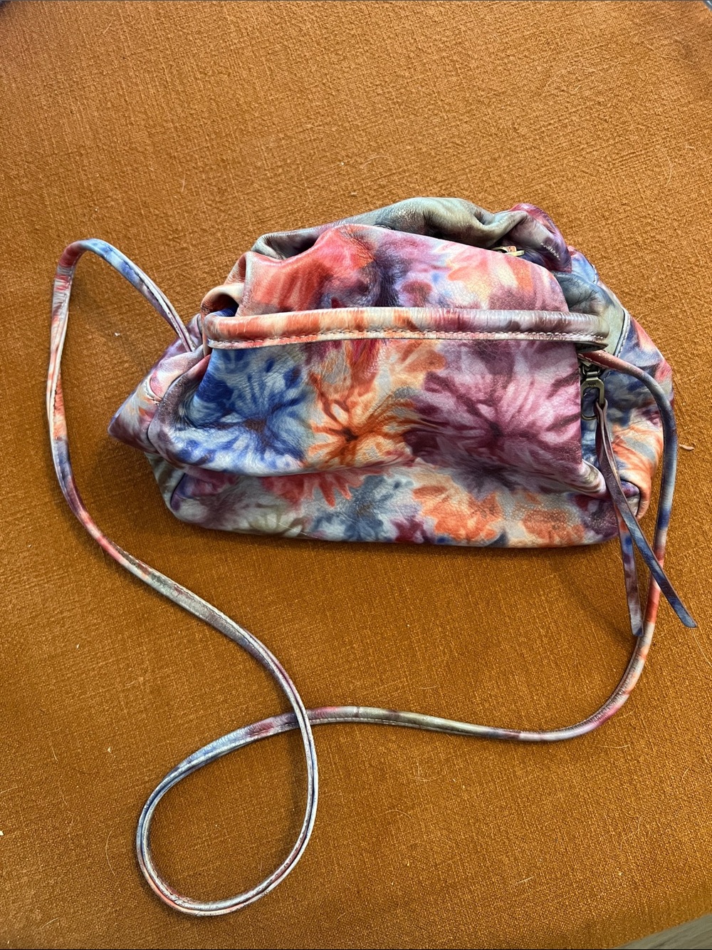 Hobo Darling Satchel Crossbody - Floral Tie-Dye Leather